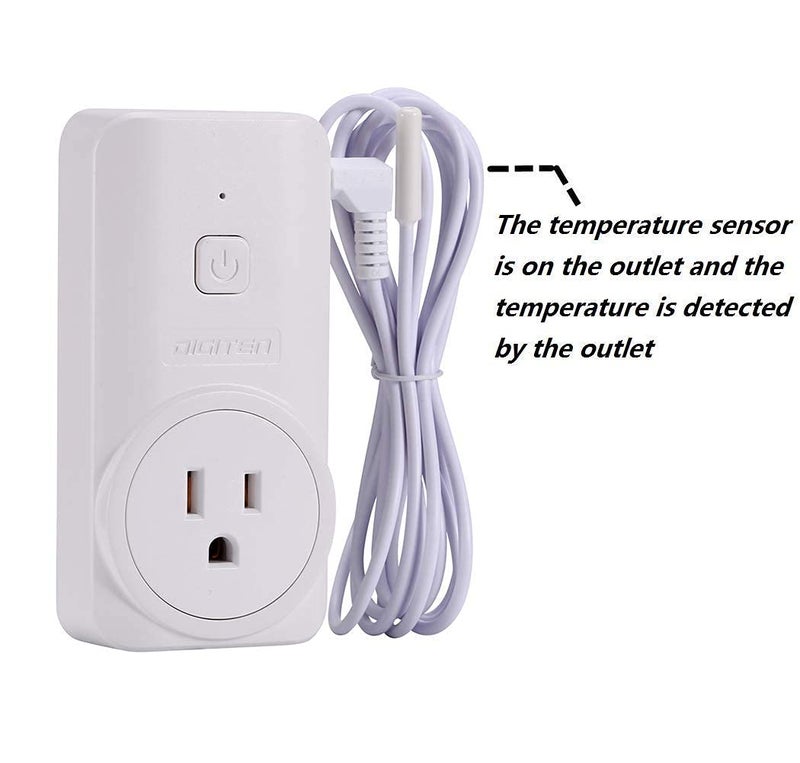 DIGITEN WTC200 Wireless Temperature Controller Thermostat Outlet Remote Control Thermometer with 2m/6ft NTC Temp Sensor Probe Heating Cooling Mode for Fan Heater Greenhouse Homebrewing Reptile - Image 3